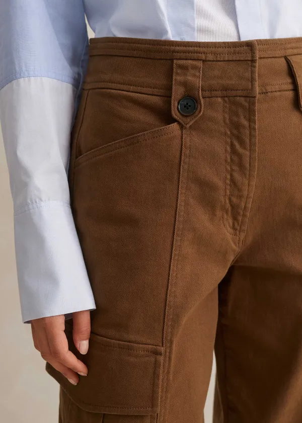 ME+EM Cotton Cargo Trouser Tan