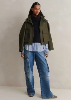 New ME+EM Cotton Merino Rib Layering Vest + Snood Navy