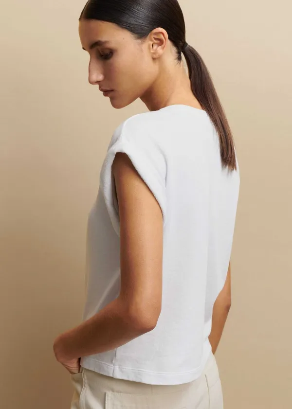 New ME+EM Cotton Muscle Sweatshirt Tee Fresh White