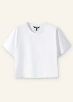 Best ME+EM Cotton Oversized Crop Tee Bright White