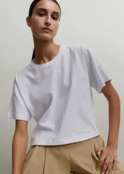 Best ME+EM Cotton Oversized Crop Tee Bright White