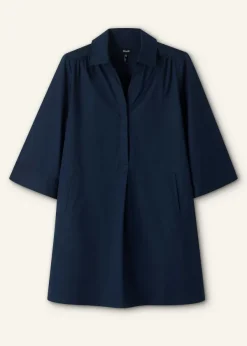 Discount ME+EM Cotton Poplin Swing Dress + Belt Eclipse