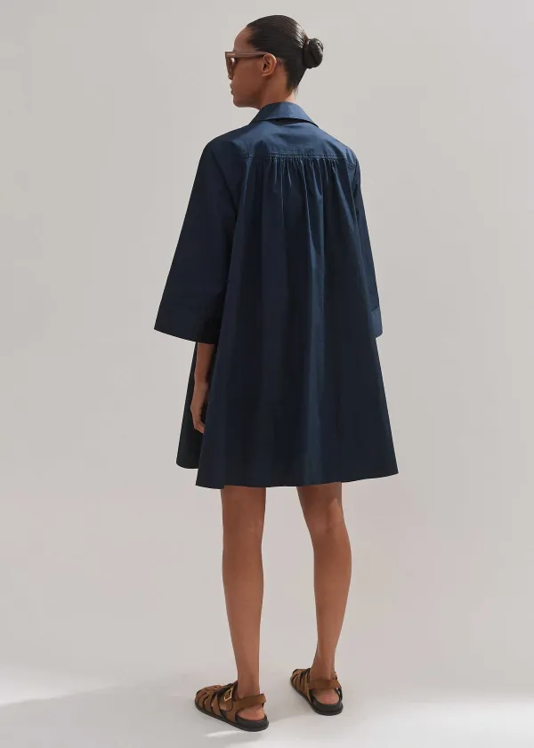 Discount ME+EM Cotton Poplin Swing Dress + Belt Eclipse