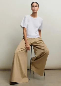 Outlet ME+EM Cotton Super High-Waisted Trouser + Belt Stone