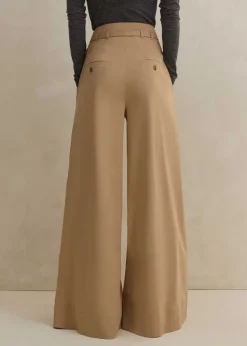Outlet ME+EM Cotton Super High-Waisted Trouser + Belt Stone
