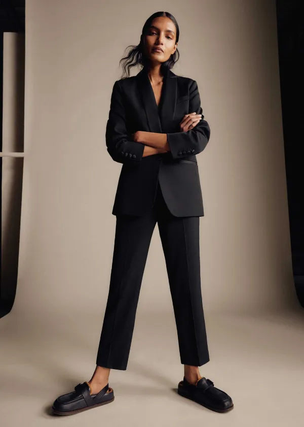 Outlet ME+EM Crop Forever Tux Trouser Suit Black