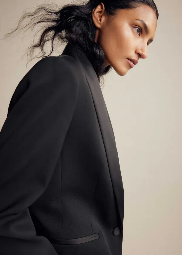 Outlet ME+EM Crop Forever Tux Trouser Suit Black