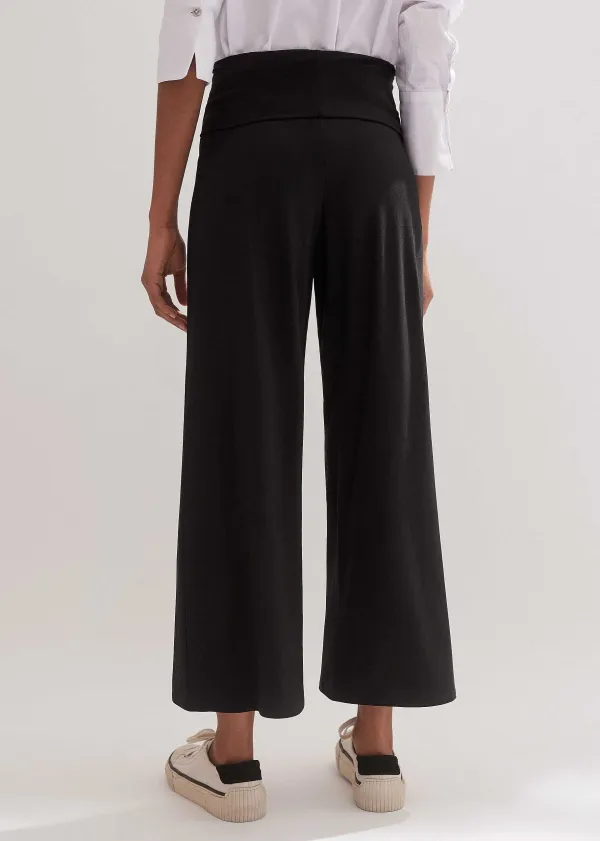 Outlet ME+EM Crop Palazzo Pant Black