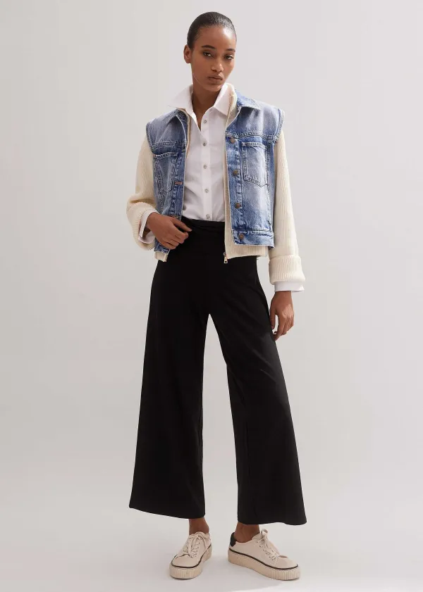 Outlet ME+EM Crop Palazzo Pant Black