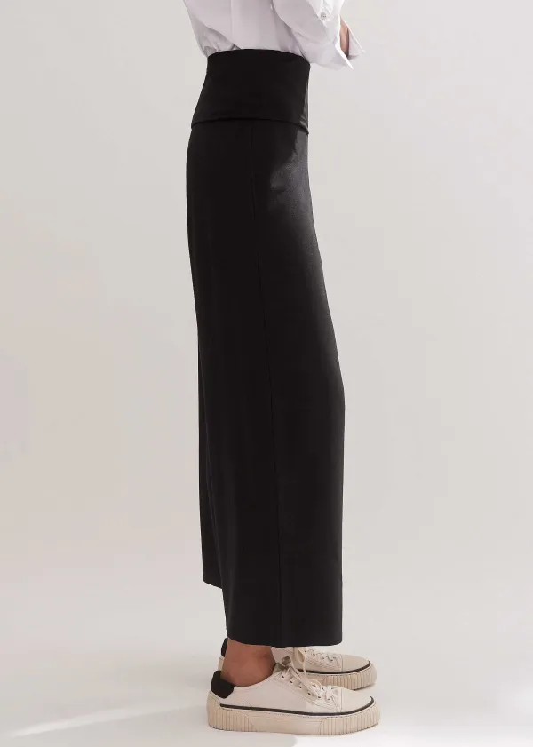 Outlet ME+EM Crop Palazzo Pant Black