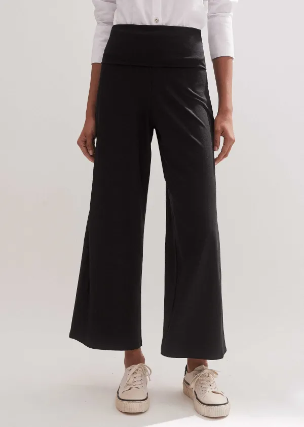 Outlet ME+EM Crop Palazzo Pant Black