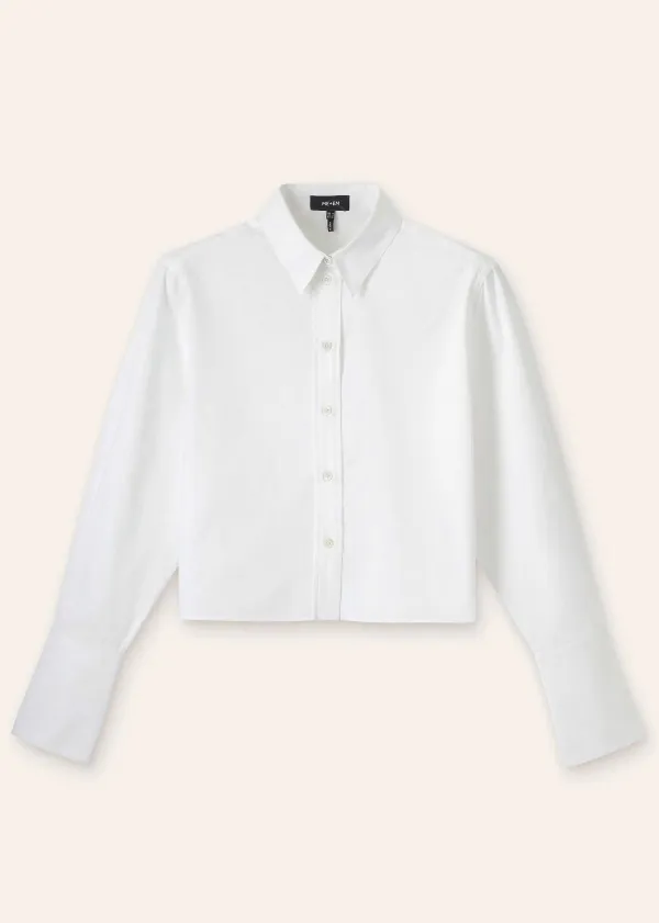 Clearance ME+EM Cropped Shirt White