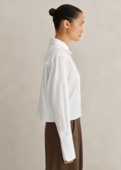 Clearance ME+EM Cropped Shirt White