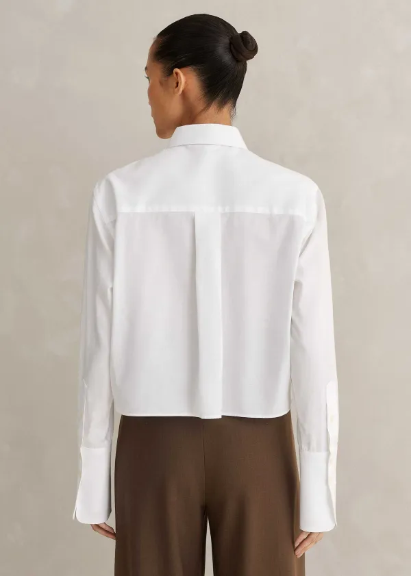 Clearance ME+EM Cropped Shirt White