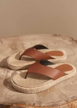 Hot ME+EM Espadrille Flip Flop Tan