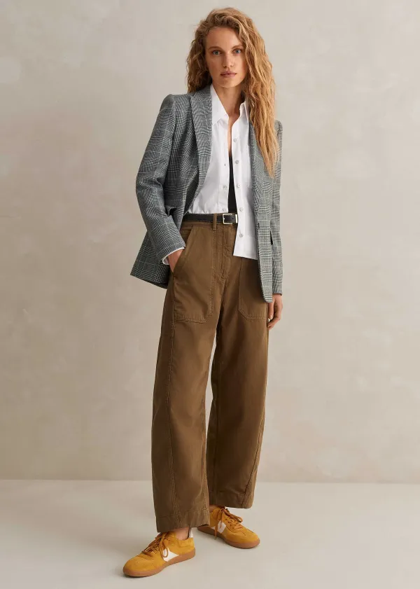 Discount ME+EM Extreme Seam Casual Trouser Tobacco