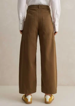 Discount ME+EM Extreme Seam Casual Trouser Tobacco