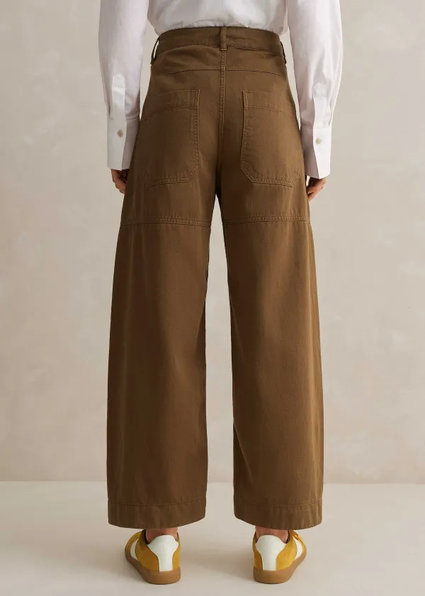 Discount ME+EM Extreme Seam Casual Trouser Tobacco