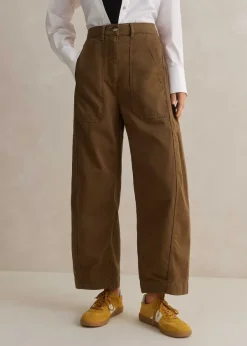 Discount ME+EM Extreme Seam Casual Trouser Tobacco