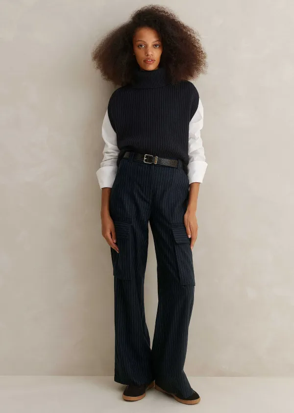 ME+EM Feature Button Crew Neck Layering Shirt Fresh White
