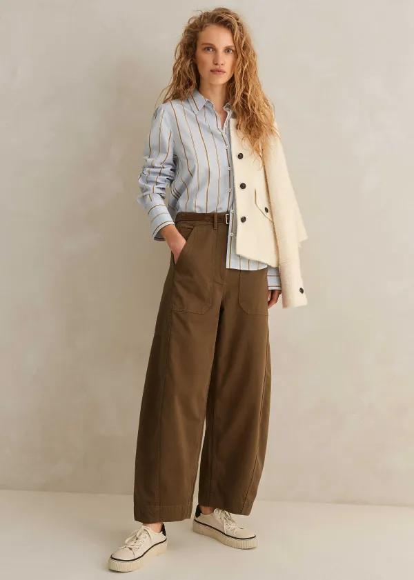New ME+EM Fine Stripe Shirt Multi Stripe
