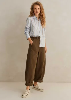 New ME+EM Fine Stripe Shirt Multi Stripe