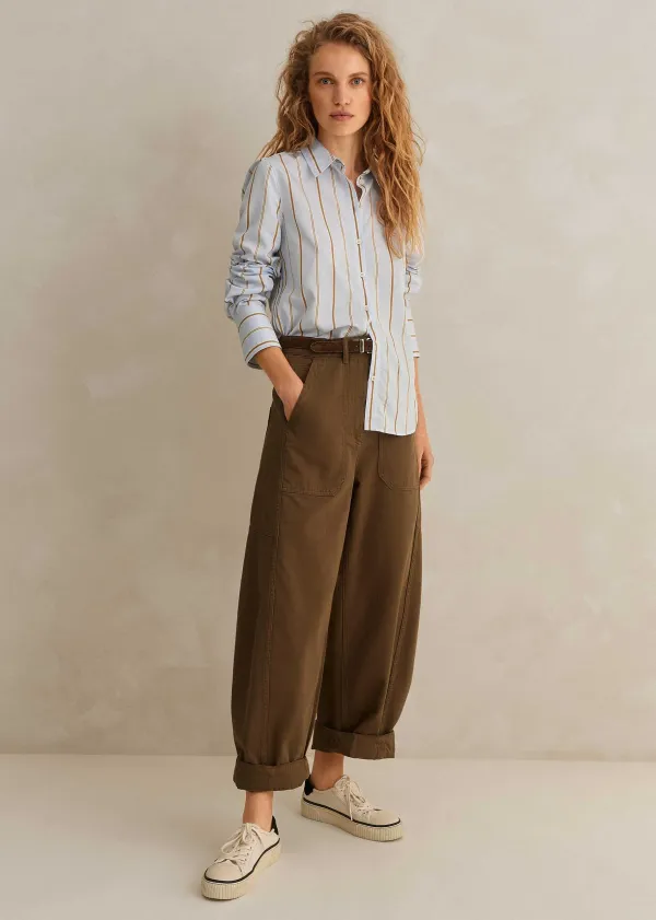 New ME+EM Fine Stripe Shirt Multi Stripe