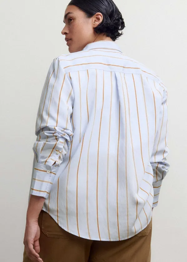 New ME+EM Fine Stripe Shirt Multi Stripe