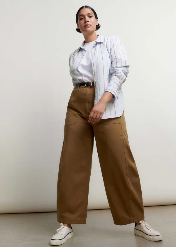 New ME+EM Fine Stripe Shirt Multi Stripe
