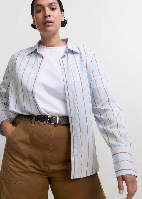 New ME+EM Fine Stripe Shirt Multi Stripe
