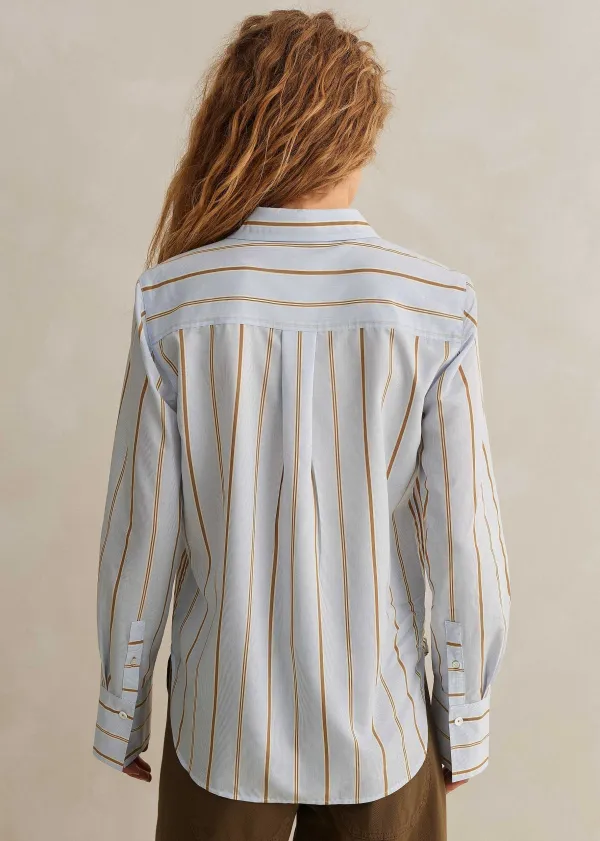 New ME+EM Fine Stripe Shirt Multi Stripe