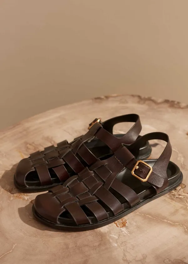 Discount ME+EM Fisherman Sandal Chocolate