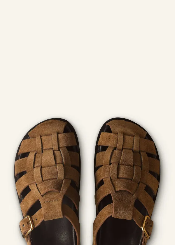 ME+EM Fisherman Sandal Tan Suede