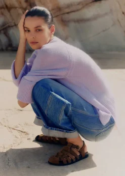 ME+EM Fisherman Sandal Tan Suede