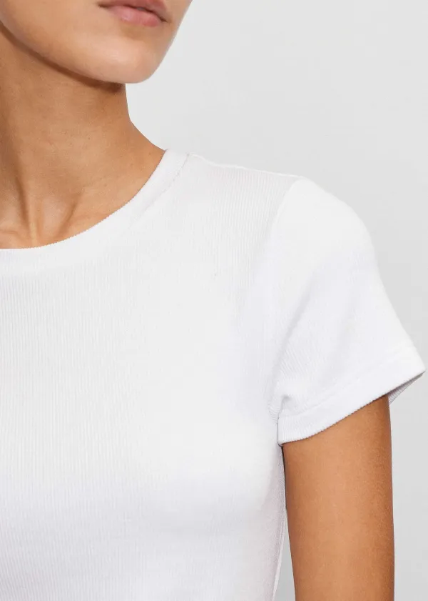 ME+EM Fitted Rib Tee White