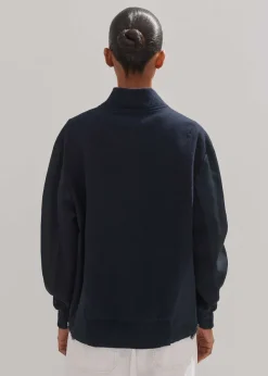 New ME+EM Flannel Mix Deconstructed Bomber Jacket Navy