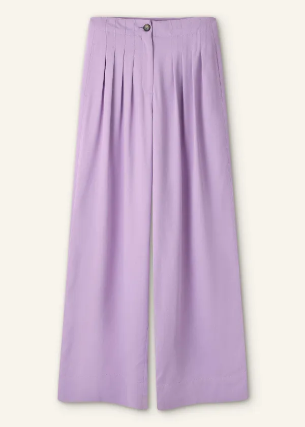 Discount ME+EM Fluid Micro Pleat Wide-Leg Trouser Dusted Lilac