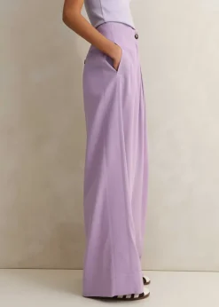 Discount ME+EM Fluid Micro Pleat Wide-Leg Trouser Dusted Lilac