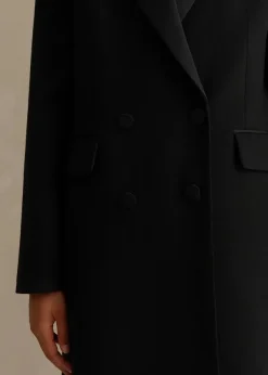ME+EM Forever Midi Tux Coat Black