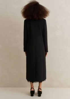 ME+EM Forever Midi Tux Coat Black