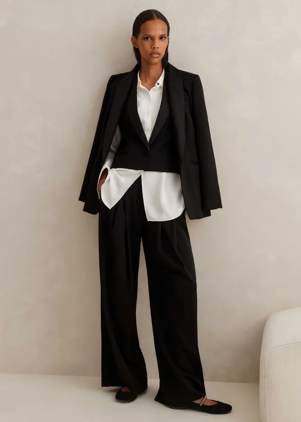 Sale ME+EM Forever Tux Short-Length Trouser Three-Piece Suit Black