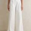Online ME+EM Frayed Edge Denim Crop Jacket + Trouser Co-Ord White