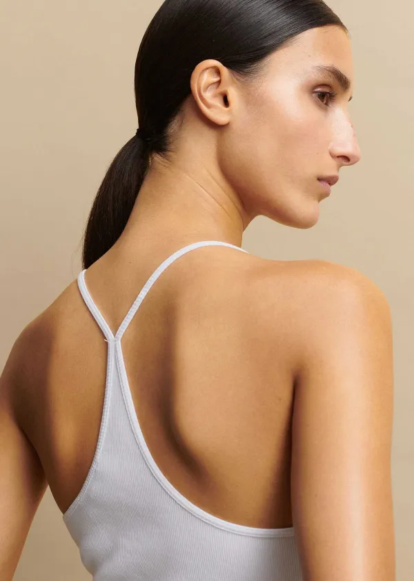 ME+EM Halterneck Tank Top Bright White