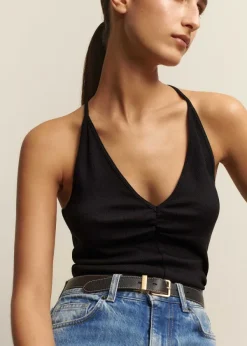 Outlet ME+EM Halterneck Tank Top Black