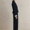 Hot ME+EM High Waisted Wide Leg Trouser + Jacket Suit Blue