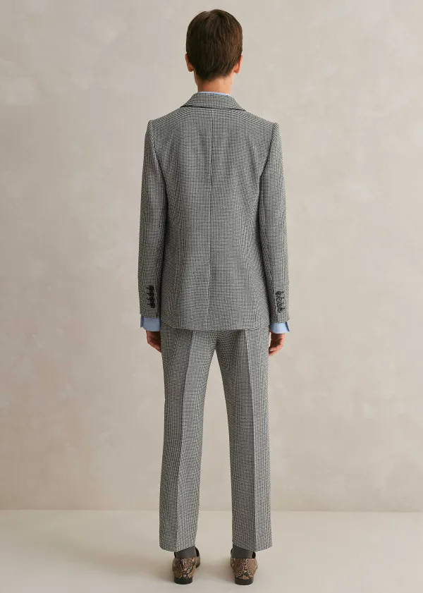 Clearance ME+EM Houndstooth Blazer + Slim Crop Trouser Suit Neutrals
