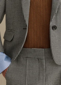 Discount ME+EM Houndstooth Cropped Jacket + Slim Crop Trouser Suit Black