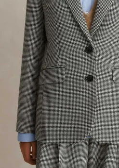 Discount ME+EM Houndstooth Pleated Man Pant Suit Black