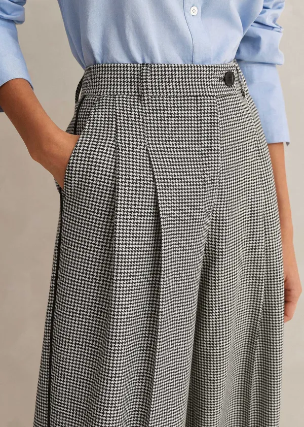 Hot ME+EM Houndstooth Pleated Man Pant Black/White