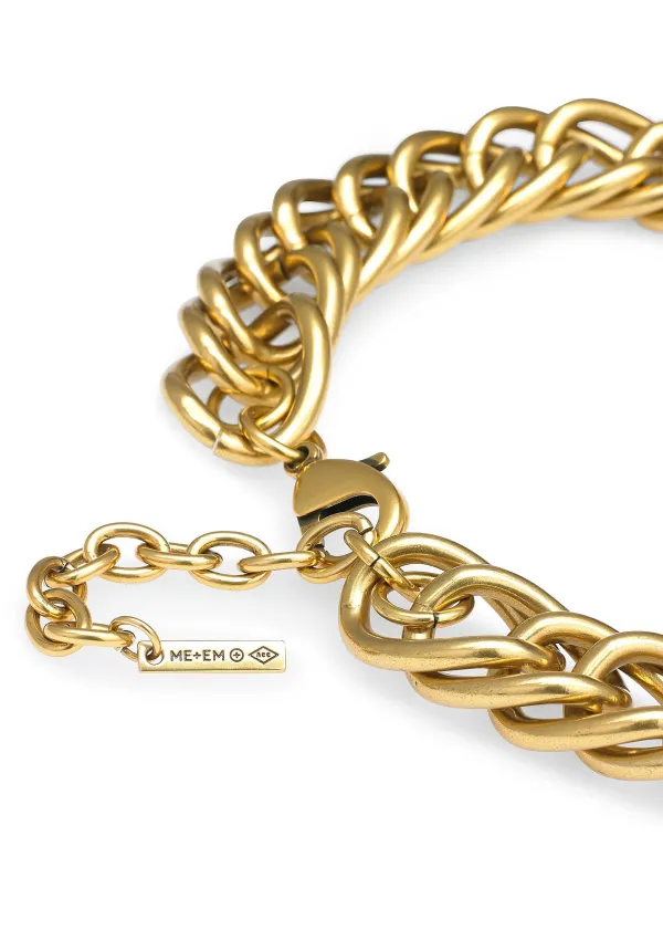 Hot ME+EM 2-In-1 Hallmark Chain Gold